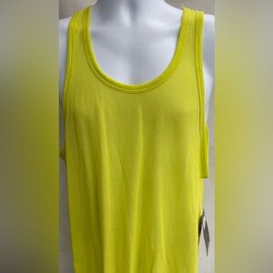 Lightweight Neon Lime Knit Tank Top - Men's